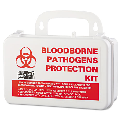 Picture of Small Industrial Bloodborne Pathogen Kit, Plastic Case, 7.5 x 2.75 x 4.5