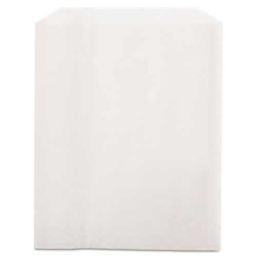 Picture of Grease-Resistant Single-Serve Bags, 6" x 0.75" x 7.25", White, 2,000/Carton