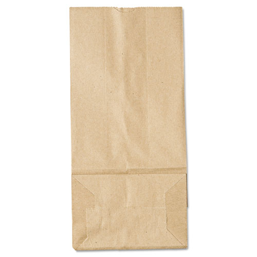 Picture of Grocery Paper Bags, #5 Size, 5.25" x 3.44" x 10.94", Natural, 500/Bundle