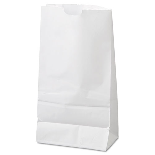 Picture of Grocery Paper Bags, #6 Size, 5.88" x 3.63" x 11", White, 500/Bundle