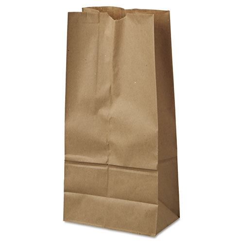 Picture of Grocery Paper Bags, 40 lb Capacity, #16, 7.75" x 4.81" x 16", Kraft, 500 Bags