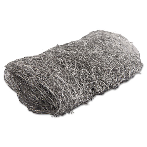 Picture of Industrial-Quality Steel Wool Hand Pads, #4 Extra Coarse, Steel Gray, 16 Pads/Sleeve, 12 Sleeves/Carton