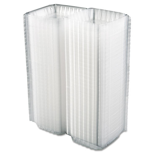 Picture of ClearSeal Hinged-Lid Plastic Containers, 8.3 x 8.3 x 3, Clear, Plastic, 250/Carton