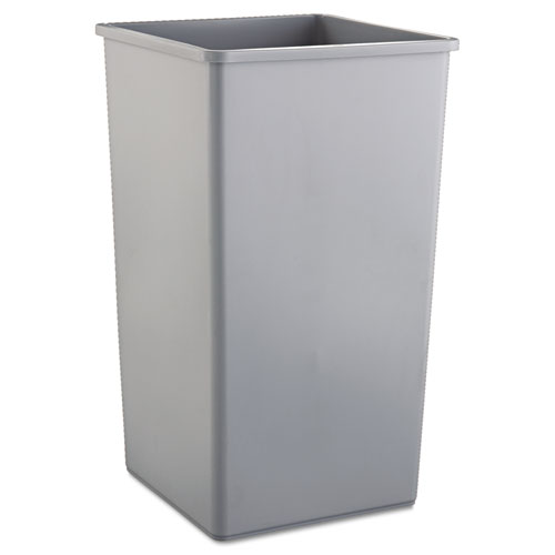 Picture of Untouchable Square Waste Receptacle, 50 gal, Plastic, Gray