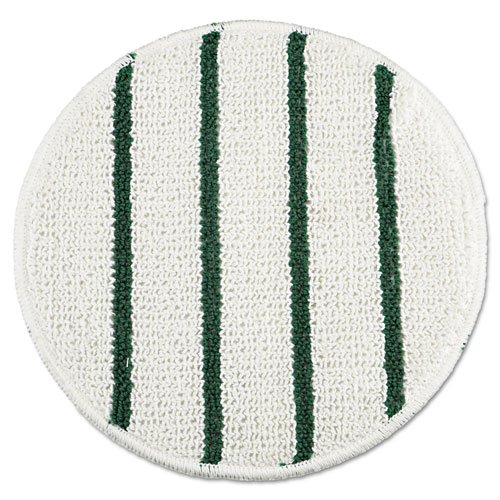 Picture of Low Profile Scrub-Strip Carpet Bonnet, 21" Diameter, White/Green