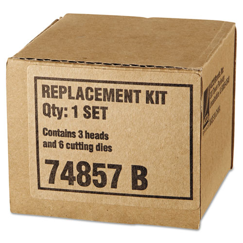 Picture of Replacement Head Punch Set, Three Heads/Five Discs, 9/32 Diameter Hole, Gray