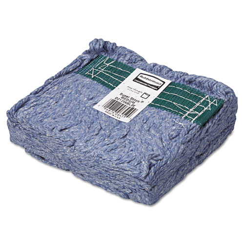 Picture of Super Stitch Blend Mop Head, Medium, Cotton/Synthetic, Blue, 6/Carton