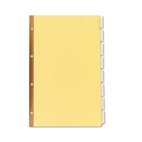Picture of Insertable Standard Tab Dividers, 8-Tab, 14 x 8.5,, Buff, 1 Set