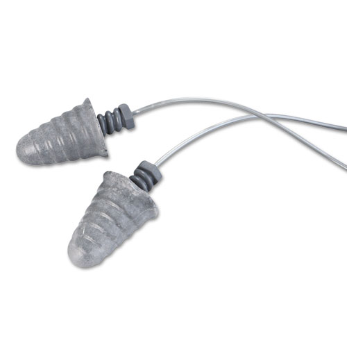 Picture of E-A-R Skull Screws Earplugs, Corded, 32 dB NRR, Gray, 120 Pairs