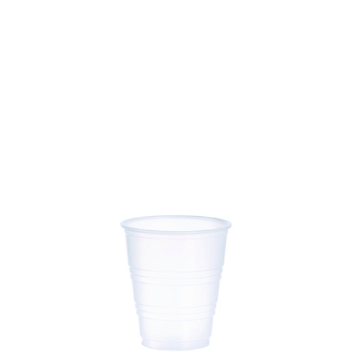 Picture of High-Impact Polystyrene Cold Cups, 5 oz, Translucent, 100 Cups/Sleeve, 25 Sleeves/Carton