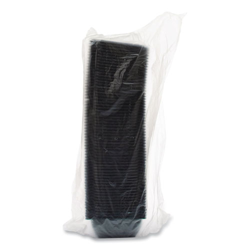 Picture of PresentaBowls Pro Black Square Bowls, 12 oz, 5 x 5 x 2, Black, Plastic, 63/Bag, 8 Bags/Carton