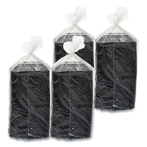 Picture of PresentaBowls Pro Black Square Bowls, 24 oz, 8.5 x 8.5 x 1.8, Plastic, 63/Bag, 4 Bags/Carton