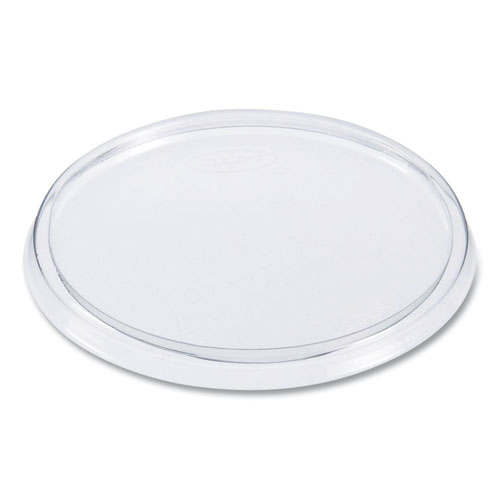 Picture of Non-Vented Cup Lids. Fits 10 oz to 14 oz Foam Cups, 6 oz to 8 oz Food Containers, 6 oz Bowls; Clear, 1,000/Carton