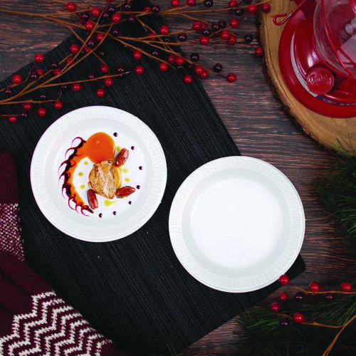 Picture of Mediumweight Foam Dinnerware, Plates, 6" dia, White, 125/Pack