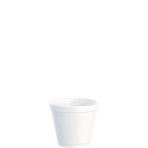 Picture of Food Containers, Squat, 8 oz, White, Foam, 1,000/Carton