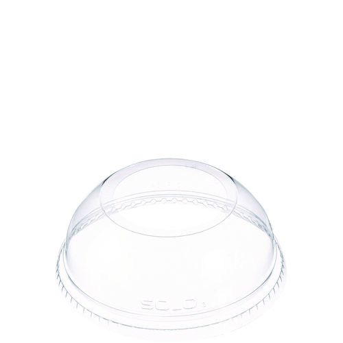 Picture of Open-Top Dome Lid, Fits 16 oz to 24 oz Plastic Cups, Clear, 1.9" Dia Hole, 1,000/Carton