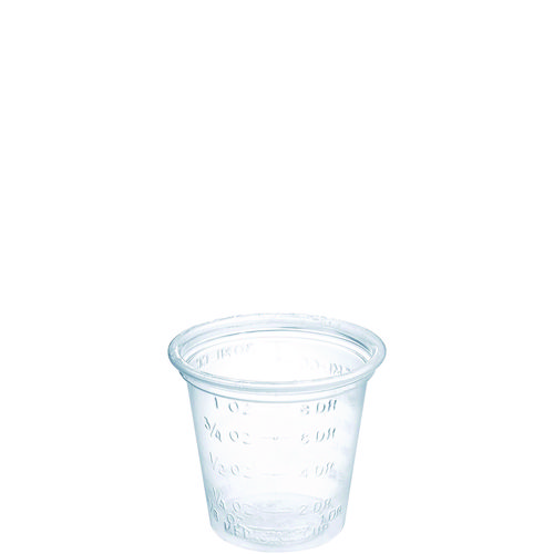 Picture of Polystyrene Graduated Medical and Dental Cups, 1 oz, Clear, Graduated, 5,000/Carton