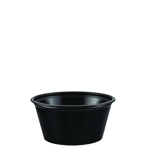 Picture of Polystyrene Portion Cups, 2 oz, Black, 250/Bag, 10 Bags/Carton