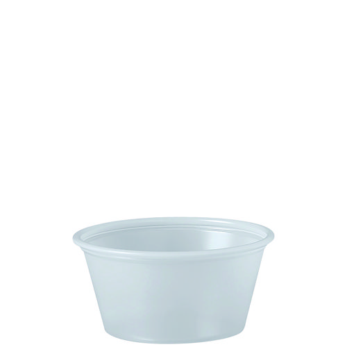 Picture of Polystyrene Portion Cups, 2 oz, Translucent, 250/Bag, 10 Bags/Carton