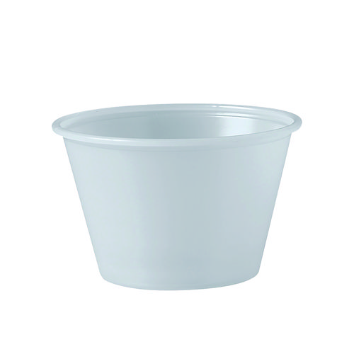 Picture of Polystyrene Portion Cups, 4 oz, Translucent, 250/Bag, 10 Bags/Carton