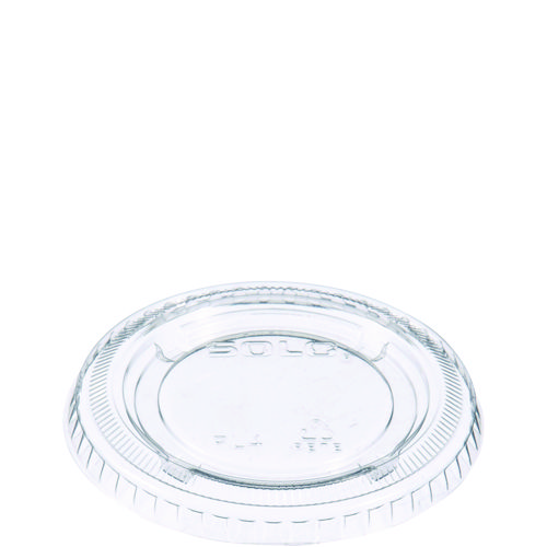 Picture of Portion/Souffle Cup Lids, Fits 3.25 oz to 9 oz Cups, Clear, 125/Pack, 20 Packs/Carton