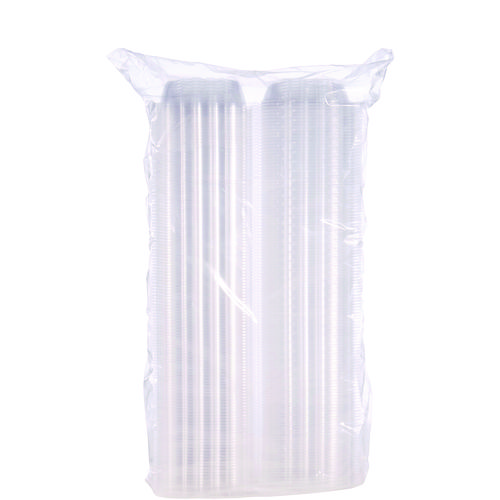 Picture of ClearSeal Hinged-Lid Plastic Containers, 5.8 x 6 x 3, Clear, Plastic, 125/Pack, 4 Packs/Carton