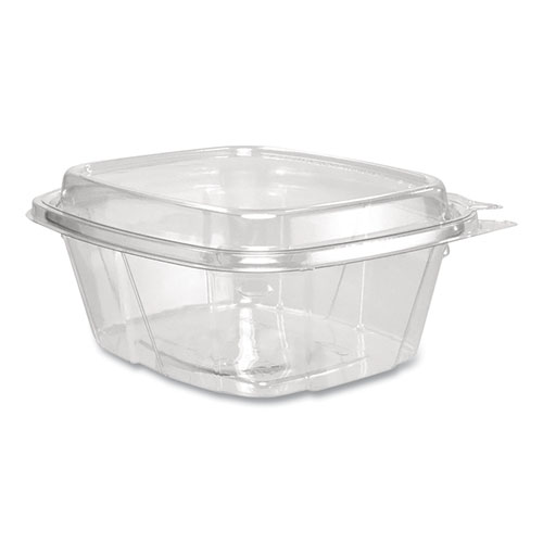 Picture of ClearPac SafeSeal Tamper-Resistant/Evident Containers, Domed Lid, 16 oz, Clear, Plastic, 100/Bag, 2 Bags/Carton