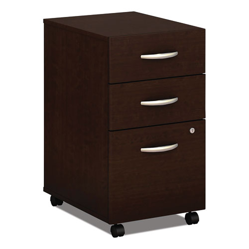Picture of Series C Mobile Pedestal File, Left/Right, 3-Drawer: Box/Box/File, Legal/Letter/A4/A5, Cherry/Gray, 15.75 x 20.25 x 27.88