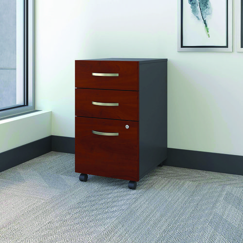 Picture of Series C Mobile Pedestal File, Left/Right, 3-Drawers: Box/Box/File, Legal/Letter/A4/A5, Cherry/Gray, 15.75" x 20.25" x 27.88"