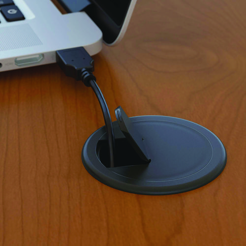 Picture of Series C Collection Bow Front Desk, 71.13" x 36.13" x 29.88", Natural Cherry/Graphite Gray