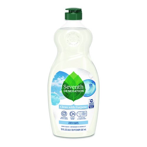 Picture of Natural Dishwashing Liquid, Free and Clear, 19 oz Bottle