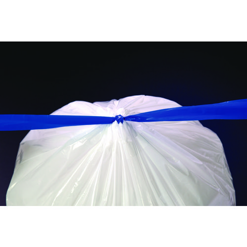 Picture of Drawstring Trash Bags, Drawstring, 13 gal, 24" x 28", White, 40 Bags/Roll, 2 Rolls/Box