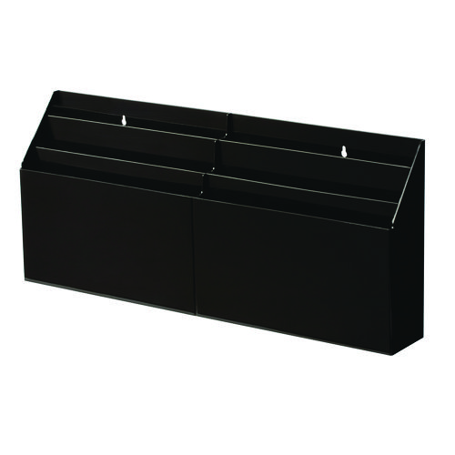 Picture of Optimizers Six-Pocket Organizer, 6 Sections, Letter Size, 26.66" x 3.8" x 11.56" , Black