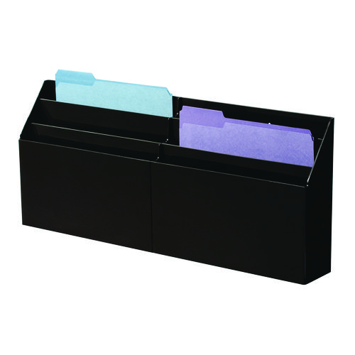 Picture of Optimizers Six-Pocket Organizer, 6 Sections, Letter Size, 26.66" x 3.8" x 11.56" , Black