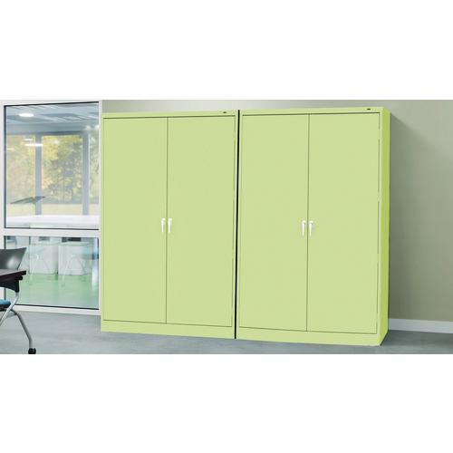 Picture of Jumbo Combination Steel Storage Cabinet, 48w x 24d x 78h, Putty
