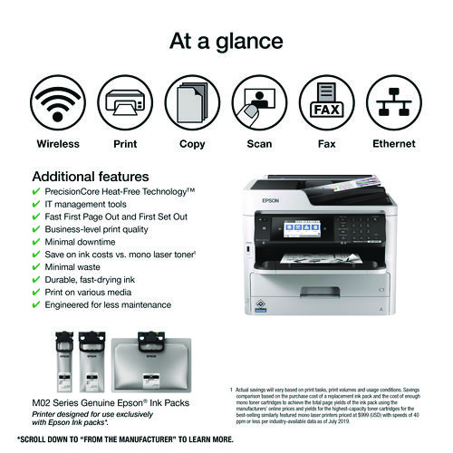 Picture of WorkForce Pro WF-M5799 Inkjet Multifunction Printer, Copy/Fax/Print/Scan