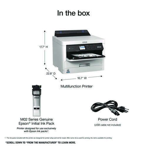 Picture of WorkForce Pro WF-M5299 Monochrome Wireless Inkjet Printer