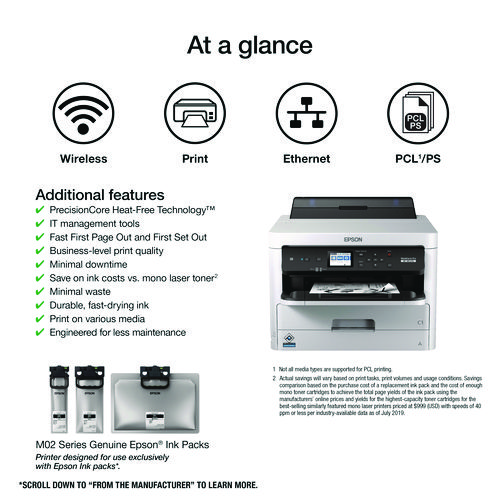 Picture of WorkForce Pro WF-M5299 Monochrome Wireless Inkjet Printer