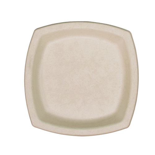 Picture of Compostable Fiber Dinnerware, ProPlanet Seal, Plate, 6.7 x 6.7, Tan, 1,000/Carton