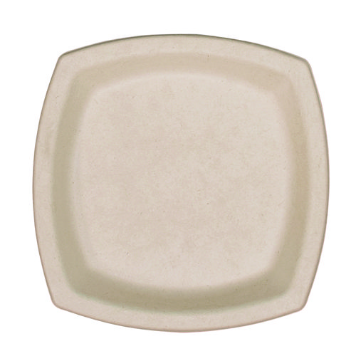 Picture of Compostable Fiber Dinnerware, ProPlanet Seal, Plate, 6.7 x 6.7, Tan, 125/Pack