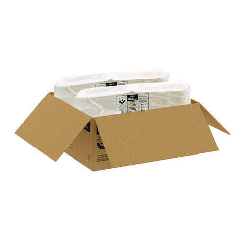 Picture of Compostable Fiber Hinged Trays, ProPlanet Seal, 8.03 x 8.38 x 1.93, Ivory, Molded Fiber, 200/Carton