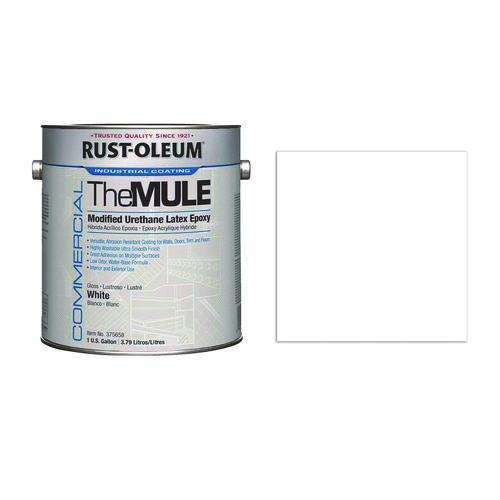 Picture of Commercial The MULE (Modified Urethane Latex Epoxy), Interior/Exterior, Gloss Glass White, 1 gal Bucket/Pail, 2/Carton