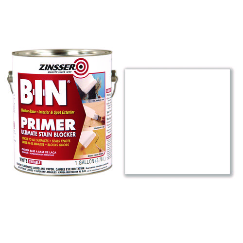 Picture of BIN Shellac-Base Interior and Spot Exterior Primer, Interior, Flat White, 1 gal Bucket/Pail, 4/Carton