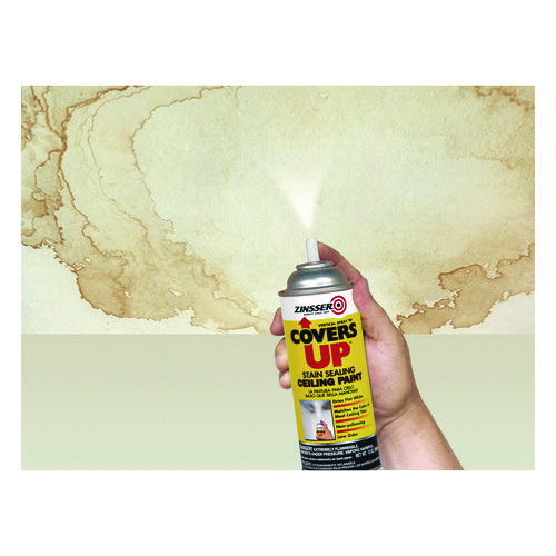 Picture of Covers Up Ceiling Paint and Primer, Interior, Flat White, 13 oz Aerosol Can, 6/Carton