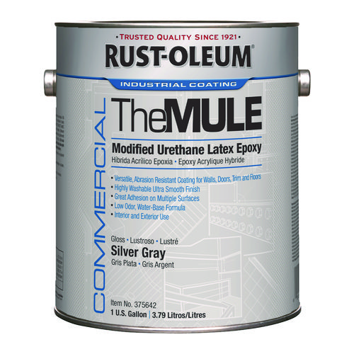 Picture of Commercial The MULE (Modified Urethane Latex Epoxy), Interior/Exterior, Gloss Silver Gray, 1 gal Bucket/Pail, 2/Carton