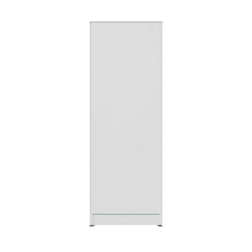 Picture of Three-Shelf Narrow-Footprint Bookcase, 15.75" x 11.42" x 44.33", White