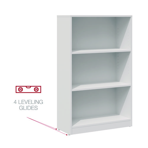 Picture of Three-Shelf Bookcase, 27.56" x 11.42" x 44.33", White