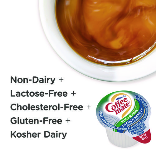 Picture of Liquid Coffee Creamer, Zero Sugar French Vanilla, 0.38 oz Mini Cups, 50/Box