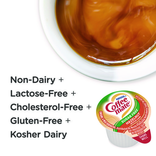 Picture of Liquid Coffee Creamer, Zero Sugar Hazelnut, 0.38 oz Mini Cups, 50/Box