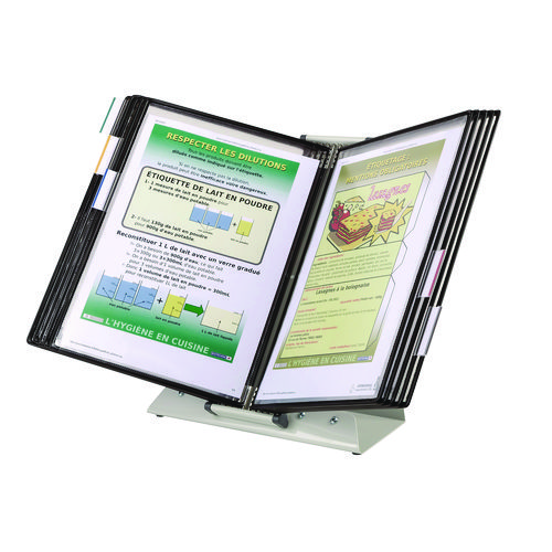 Picture of Desktop Reference Starter Set, 10 Antimicrobial Wire-Reinforced Pockets